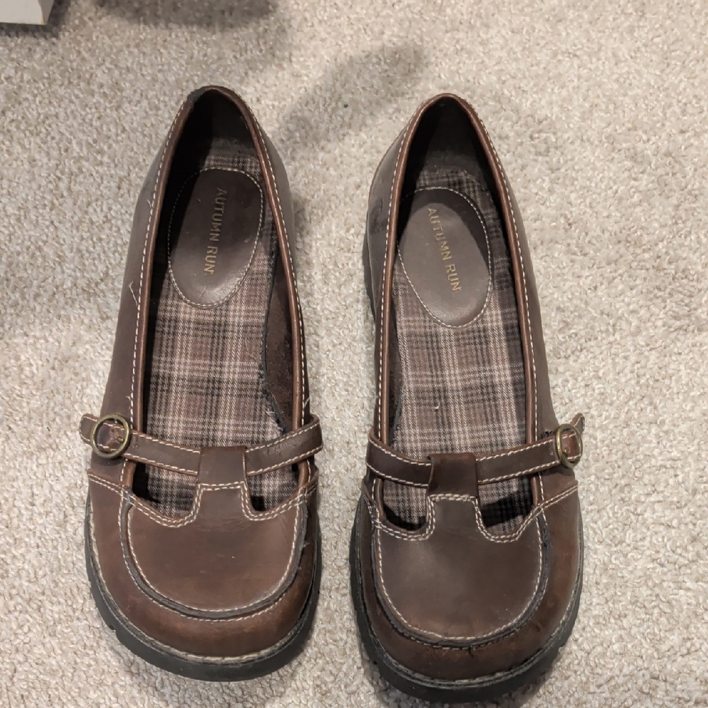 Women's Brown Leather Penny Loafers